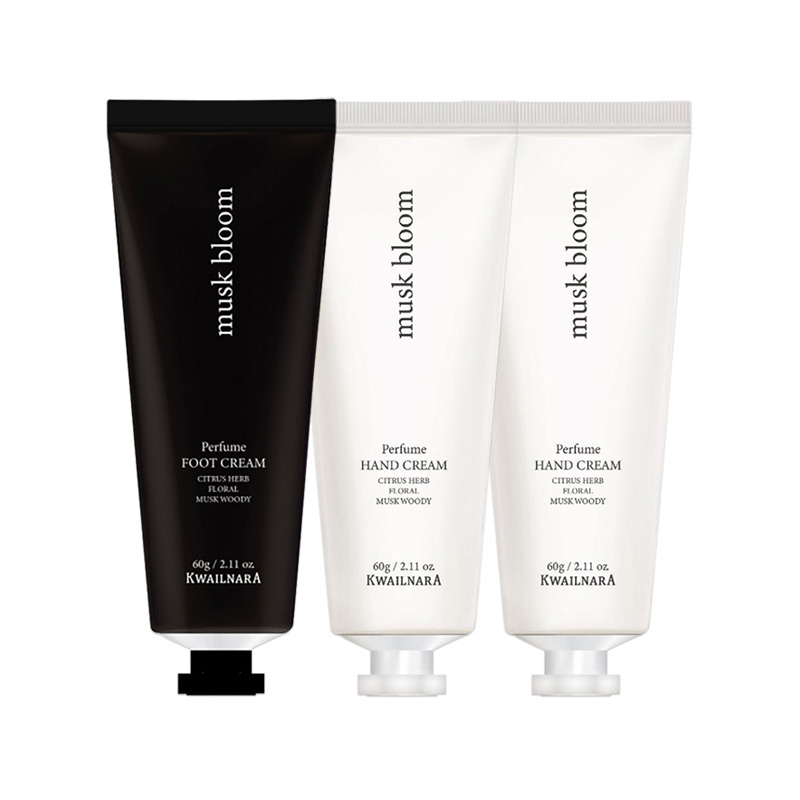 퍼퓸핸드크림 머스크 블룸 60g 2개, 과일나라 퍼퓸 풋 크림 머스크 블룸 60g 1개
